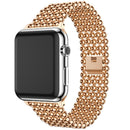 Armband für Apple Watch 38mm 40mm 42mm 44mm 41mm 45mm 49mm Perlen Metallarmband iWatch Armband Serie 3 4 5 6 7 SE 8 Ultra