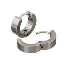 Sauvoo 1 Pair Punk Black Stainless Steel Hoop Piercing Round Neutral Earring for Women Men Fashion Jewelry Gouden Oorringen