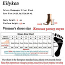 Eilyken Fashion Gold Silver Patent Leather Women Ankle Boots Pointed Toe High Heel Sexy Stiletto Pumps Chelsea Botas Mujer