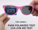 LongKeeper Spiegel Kinder Sonnenbrillen mit Etui Jungen Mädchen Polarisiert Silikon Sicherer Sonnenschutz Brille Geschenk Für Kinder Baby UV400 Gafas