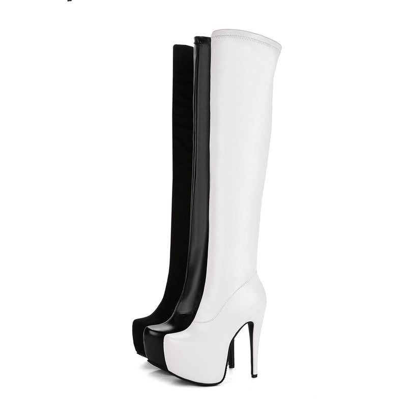 DoraTasia 2022 Plus Size 33-48 brand fashion platform over the knee boots women sexy super high heels shoes woman party boots