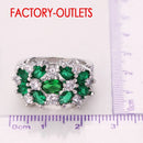 925 Silver Needle Bridal Ring Fashion Jewelry Cubic Zirconia Prong Setting Best Gift For Women Girls Engagement Anniversar