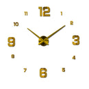 Neue Echtmetall 3D DIY Acryl Spiegel Wanduhr Uhren Hauptdekoration Moderne Nadel Quarz Aufkleber