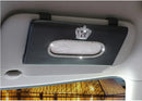 Mode Krone Kristall Auto Taschentuchbox Sonnenblende Leder Auto Taschentuchbeutel Sonnenblenden-Halterung Etui Serviette für Autozubehör