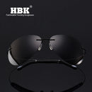 HBK 2019 Ultralight Square Titanium Polarized Sunglasses Rimless Driving Pilot Sun Glasses Oculos De Sol UV400 Gift PM0074