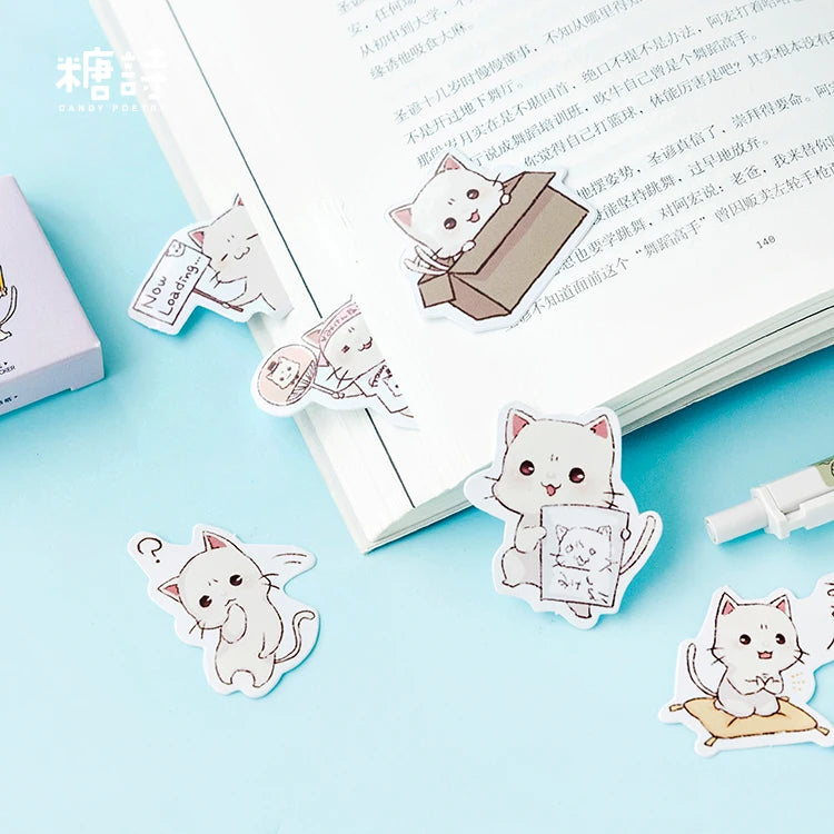 45pcs/lot Cute Selfie Cats Decorative Adhesive Stickers Scrapbooking DIY Diary Album Stick Label Stationery