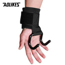AOLIKES 1 Paar professionelle Fitness Stahl Gewichtheben Haken Handgelenkstütze Haken rutschfestes Fitnessstudio Armkrafttraining Schnalle