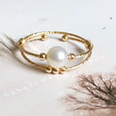 Natural Pearl Rings Handmade Gold Filled  Birthday Gift Boho Anillos Mujer Bague Femme Rings For Women Gold Jewelry