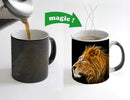 king lion Wolf Color Changing Mug Magic Heat Sensitive Tea Cup Coffee Mug Gift Mug for Your Kids or Your Friends Free Shipping