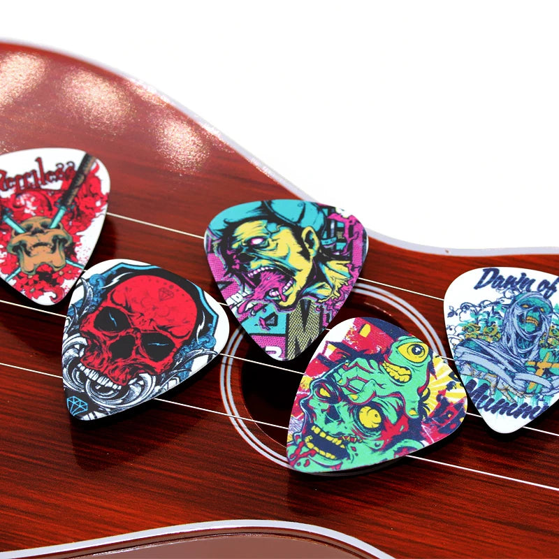 SOACH 10pcs Newest The cartoon skeleton Guitar Picks Thickness 1.0mm guitar pick ukulele for Guitar Accessories