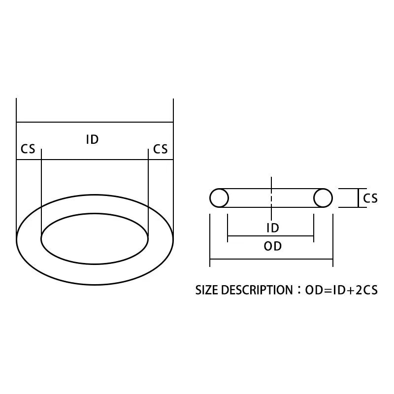 20PCS/lot Rubber Ring NBR Sealing O-Ring CS4mm OD22/24/25/28/30/32/34/35/38/40/42/45/48/50mm Nitrile O Ring Seal Gasket Rings-.-