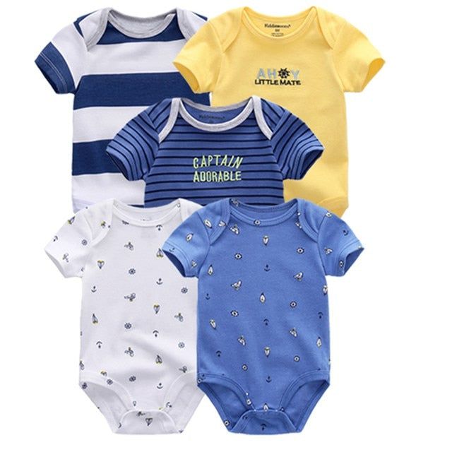 5PCS/Lot Newborn 100%Cotton Unicorn 0-12M Baby Boys Clothes Bodysuits Girls Clothing Baby Girls Clothes Roupas de bebe