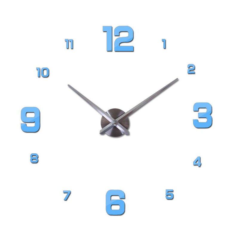 New Real Metal 3D DIY Acrylic Mirror Wall Clock Watch Clocks Home Decoration Modern Needle Quartz Stickers