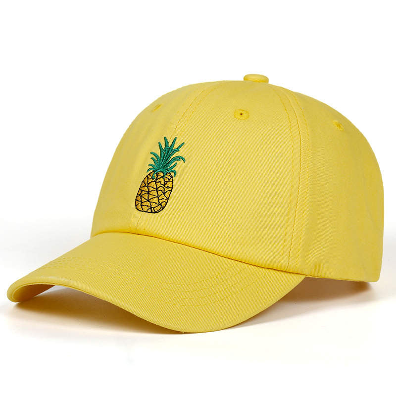 TUNICA Pineapple Embroidery Baseball Cap Cotton 100% Hipster Hat Fruit Pineapple Dad Hat Hip Hop Cotton Snapback Cap hats