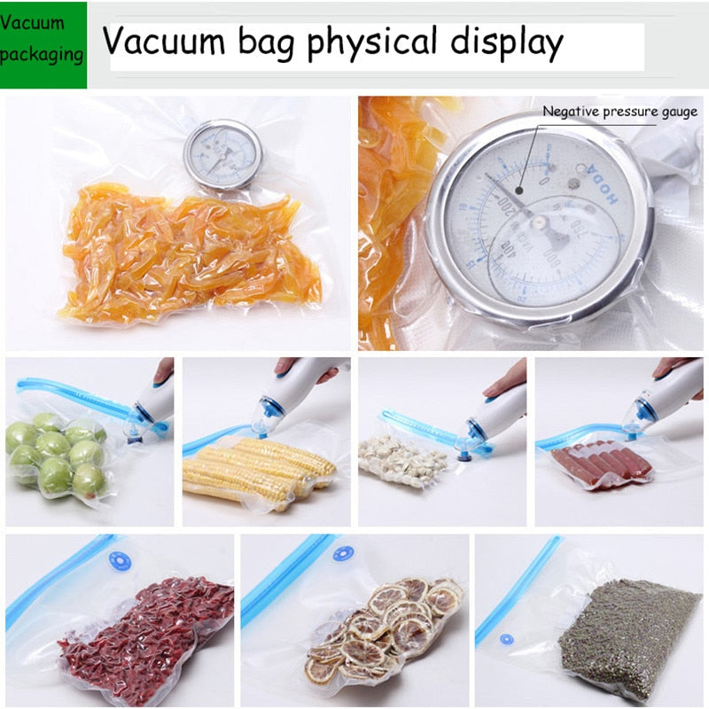 Electric Vacuum Food Sealer Automatic Vacuum Sealer Household Handheld Vacuum Saver Food Sealing Machine Gift 5pcs vacuum bag