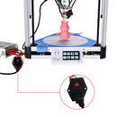 10A 250V Power switch AC 3pin AC power socket with red triple Rocker Switch tripod feet of copper with fuse for 3d printer