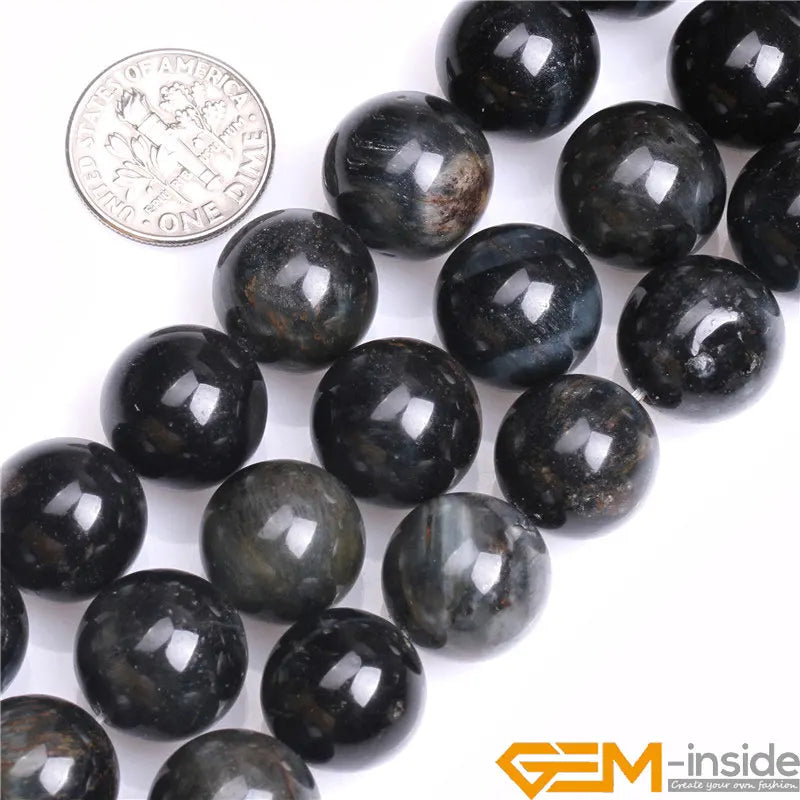 Blue Tiger's Eye Stone Round Loose Beads For Jewelry Making Strand 15" DIY Jewelry Making Bead 6mm 8mm 10mm 12mm 14mm Selectable