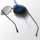 VIVIBEE Klassische Herren-Sonnenbrille im Rechteck-Stil, polarisiert, Retro-Quadrat, polarisierende Sonnenbrille für Herren, UV400-Brille