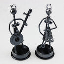 8 Stück Kunst Home Dekoration Handwerk 8 Frauen Band Metall Handwerk Ornamente für Musikliebhaber Heim Möbel leere Raum Dekoration