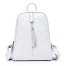 Women 100% Full Grain Genuine Cow Leather White Gray Beige Blue Yellow Black Backpacks Ladies Schoolbag Teenagers Cowhide Bag