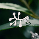 Lotus Fun Echtes 925er Sterlingsilber Natürlicher Kreativer Handgefertigter Edelschmuck Lebenszweige Blätter Ohrstecker für Frauen Brincos