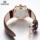 MEGIR Luxury Casual Men Watches Leather Strap Quartz Chronograph Top Brand Watch Military Sport Men relogio feminino Waterproof