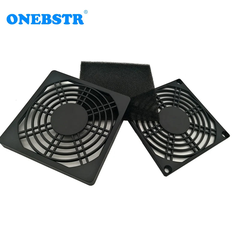 High-Quality Dust Cover Plastic Dust-Proof Net Computer Case Fan 4/5/6/7/8/9/12CM Three In One Grille For  AC/DC Fan Hot Sales