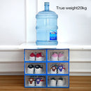 6PCS Flip Shoes Box Thickened Transparent Drawer Case Plastic Shoe Boxes Stackable Box Shoe Organizer Shoebox storage Shoe rack