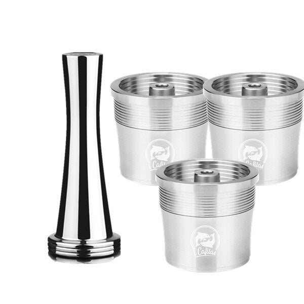 ICafilas STAINLESS STEEL Metal  Compatible for illy coffee Machine Maker Refillable Reusable Capsule fit for illy Espresso Cafe