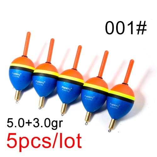 FISH KING 5pcs Barguzinsky Fir Float 2.0+2.0gr/3.0+2.0gr/4.0+2.0gr/5.0+2.0gr Copper Fishing Float Vertical Buoy Fishing Tackle