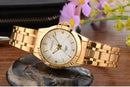 CHENXI Brand Classic Delicate Rhinestone Couple Lover Watches Fashion Luxury Gold Stainless Steel Men&Women Watch Orologi Coppia