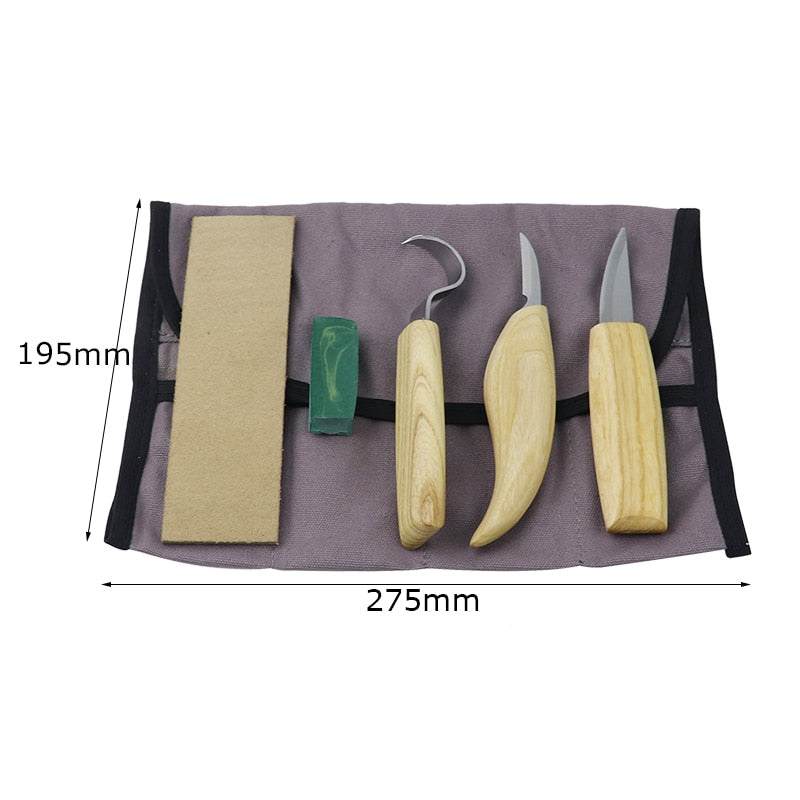 Woodworking Wood Carving Kit Set Hand Carving Chisel Knife Sharp-edged DIY Wood Gouge Chisel Carpenter Tools