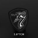 Black Handmade 3D Bee Wolf Embroidered Patches An Crown Number Metal Leather Sew on Applique for Jacket Jean Backpack Badges