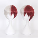 Anime My Hero Academia Boku no Hiro Akademia Shoto Todoroki Shouto Weiß Und Rot Cosplay Perücke+Perückenkappe