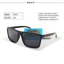 OLEY Polarisierte Herren Sonnenbrillen Marken-Designer Retro Quadratische Sonnenbrille Accessoires Unisex Fahrbrille Oculos de Sol Y6625