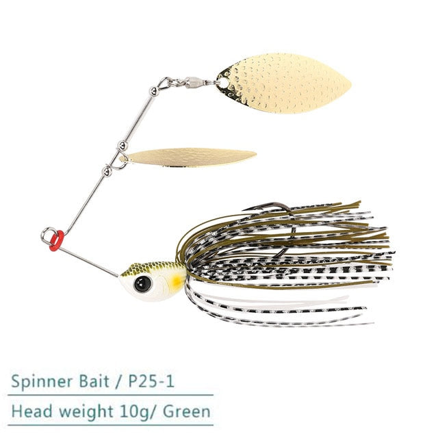 1pcs TSURINOYA 7g/10g Spinner Bait with Brass Fishing Spoon Lure Metal Jig Jigging lure Swimbait Spinnerbait