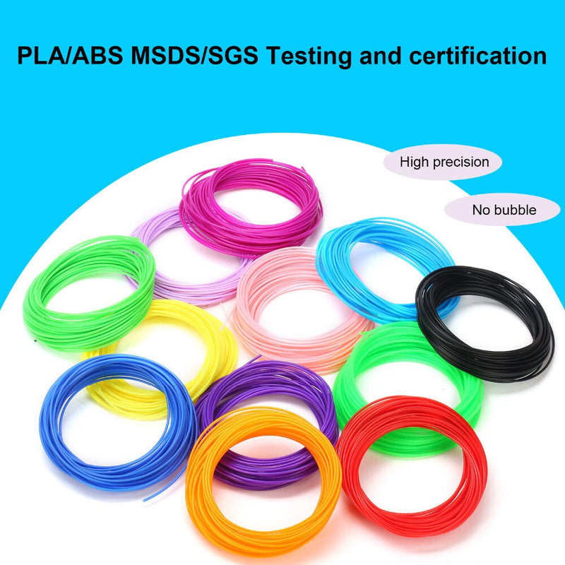 New PLA/ABS Filament For 3D Pen 1.75mm 100M Plastic Filament for 3D Printing Pen 10/20 Rolls 3D Printer pen Material