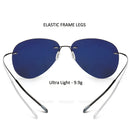 HBK 2019 Ultralight Square Titanium Polarized Sunglasses Rimless Driving Pilot Sun Glasses Oculos De Sol UV400 Gift PM0074