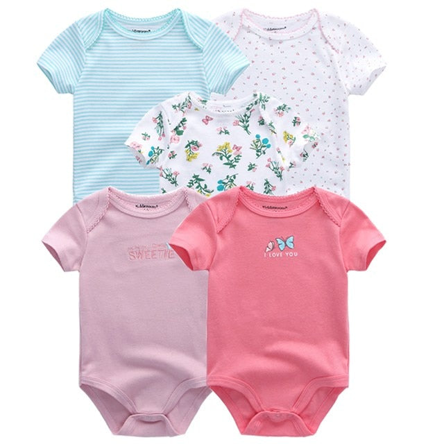 5PCS/Lot Newborn 100%Cotton Unicorn 0-12M Baby Boys Clothes Bodysuits Girls Clothing Baby Girls Clothes Roupas de bebe