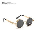 KDEAM Steampunk Sunglasses Men Round Sun Glasses Women Baroque Carved Legs All-matching Size With Box KDA372