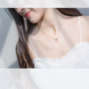 MloveAcc 100% Echtes 925 Sterling Silber Meerjungfrauen-Tränen-Anhänger-Halskette für Frauen Luxus Sterling Silber Kristallschmuck