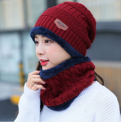 Hot Balaclava Knitted hat scarf cap neck warmer Winter Hats For Men women skullies beanies super warm Fleece mask dad cap