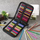 36/48/72/120 Hole Pen Curtain Black Folding Pencil Case Color Pencil Insert Professional Painting Pencil Bag Student Stationery