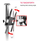 2019 new DL-A10M-66 23"-65" stainless steel LCD TV stand mounts bracket in Partition wall 360 rotate height adjust 66cm 82cm70cm