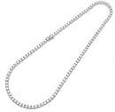 3mm/4mm/5mm 1 Row CZ Tennis Necklace Hip Hop Micro Pave Cubic Zircon Copper Chain Gold/Silver Color 18inch/20inch/24inch