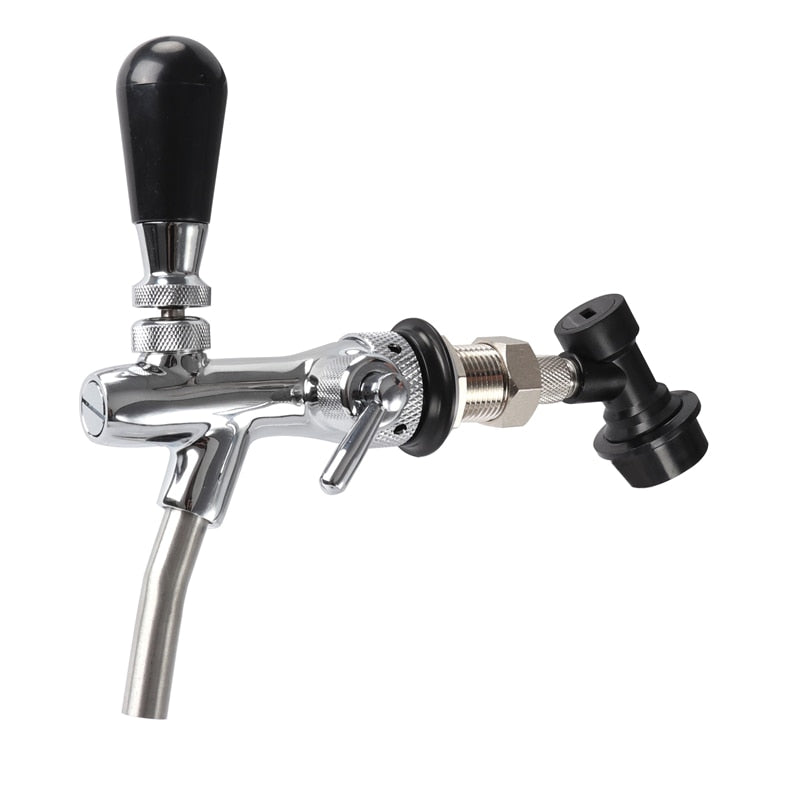 Beer Tap Faucet & Adjustable Faucet With Chrome Plating, Beer Homebrewing Tap With Ball Lock