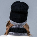 Heiße Sturmhaube Gestrickte Mütze Schal Kappe Nackenwärmer Wintermützen für Herren Damen Skullies Beanies super warme Fleece Maske Papa Mütze