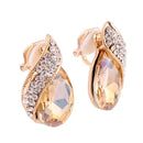 Hochwertige Strass-Kristall-Tropfenform Clip-Ohrringe Nicht-Piercing für Frauen Hochzeit Luxus Ohrringe ohne Loch Neu