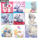HOMFUN Full Square/Round Drill 5D DIY Diamond Painting "Cartoon bear" 3D Embroidery Cross Stitch 5D Home Decor A03797
