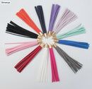 Women Fashion Tassels Key Chain New 12 colors suede leather Car key Ring Charm bag key chain Tassels Best Gift jewelry 17013